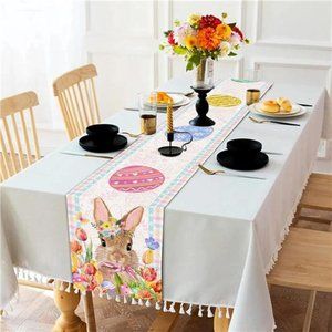 Table Runner 72 Inch Easter Bunny Eggs | Dining Table Home Party Decorations